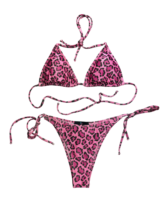 Feline Spark Bikini – Hot Pink Glitter