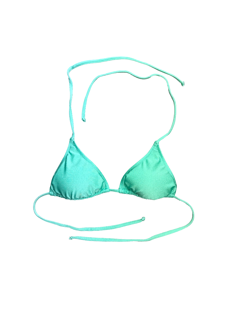 Seafoam Blue Triangle Bikini Top