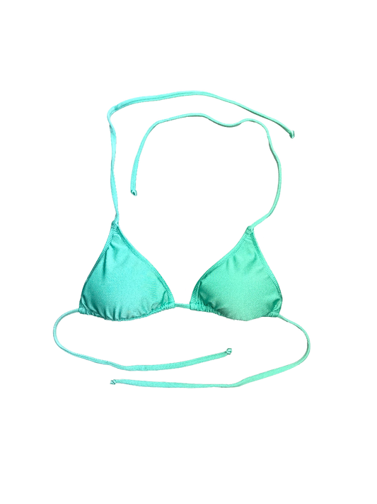 Seafoam Blue Triangle Bikini Top