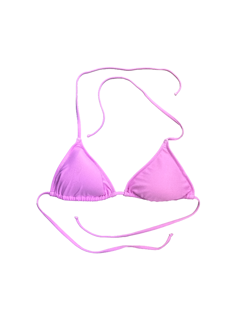 Vibrant Lilac Triangle Bikini Top