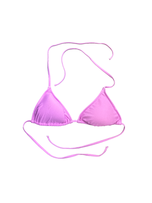 Vibrant Lilac Triangle Bikini Top