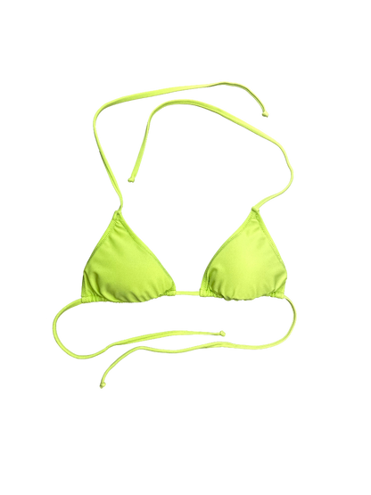 Neon Lime Triangle Bikini Top