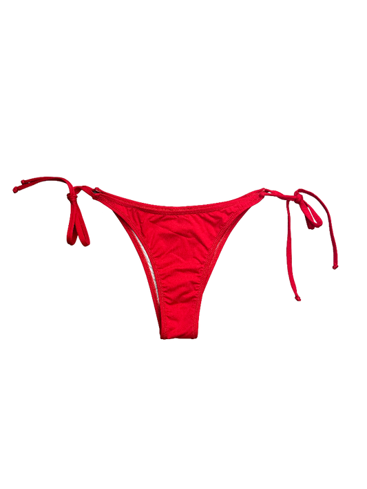 Vibrant Red Triangle Bikini Bottom