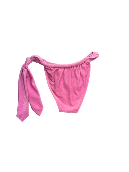 Pink Velour Triangle Bikini Bottom