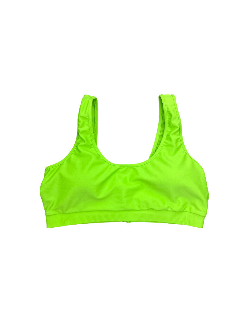 Neon Green Sports Bikini Top