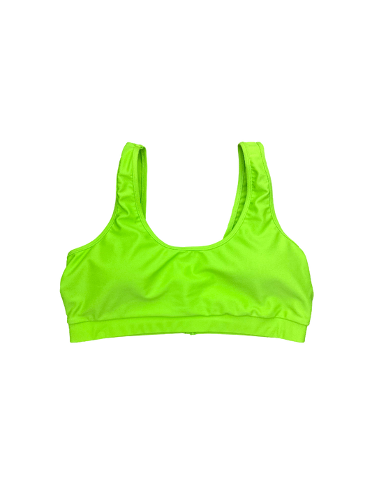 Neon Green Sports Bikini Top