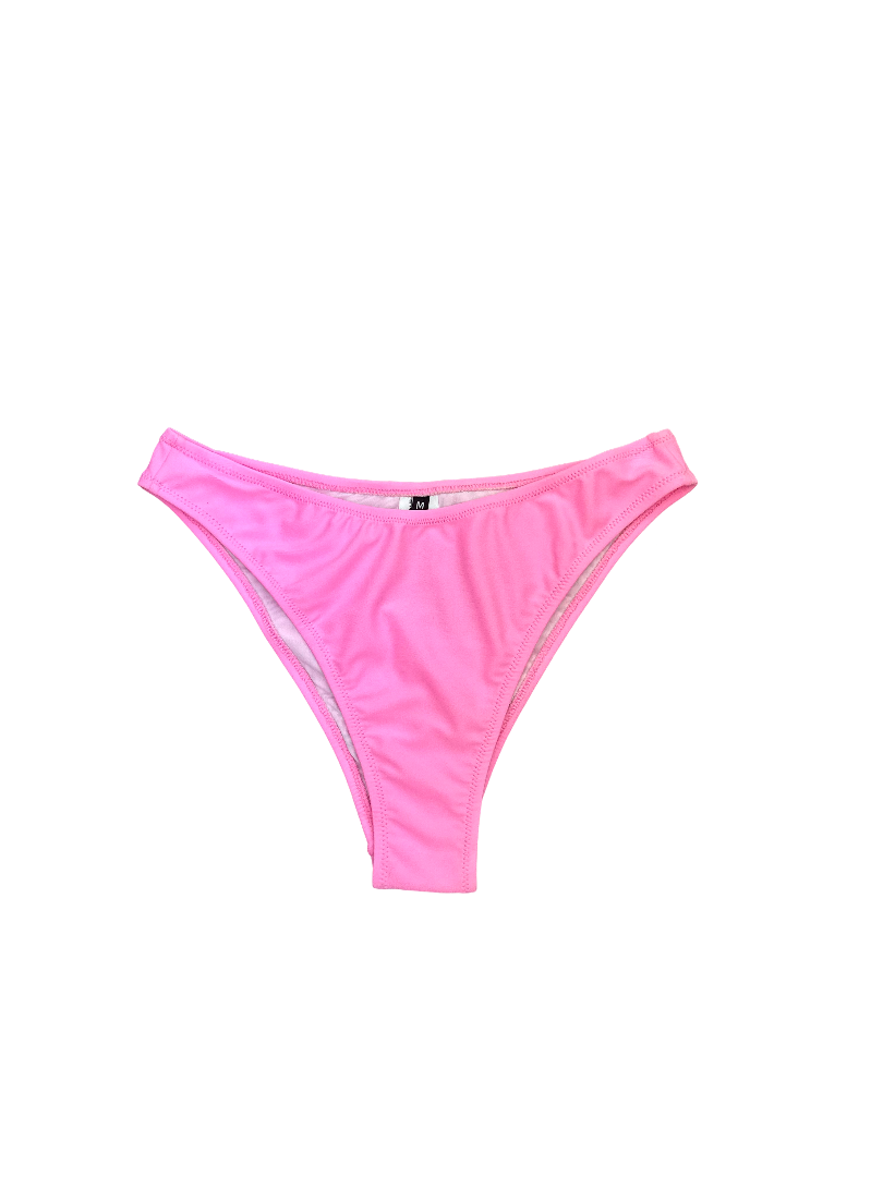 Bubblegum Pink Bikini Bottom with Moderate Coverage