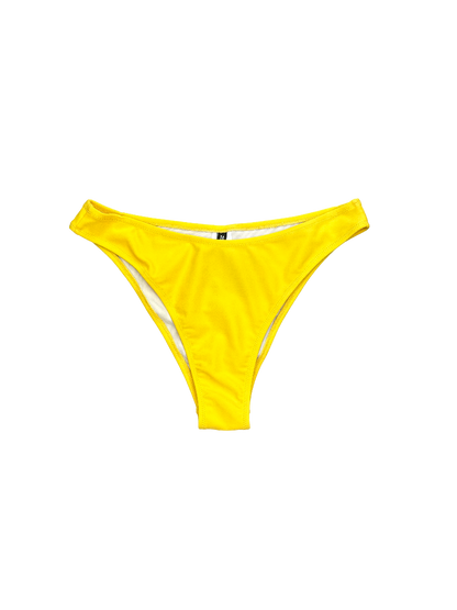 Sunny Yellow Bikini Bottom with Moderate Coverage