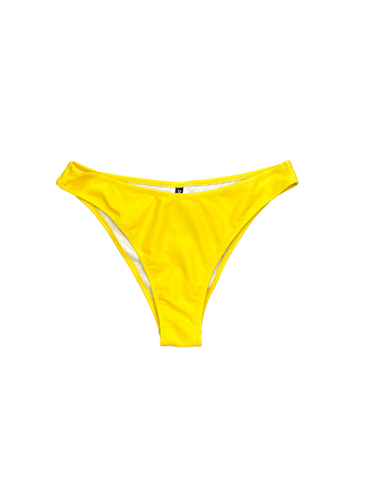 Sunny Yellow Bikini Bottom with Moderate Coverage