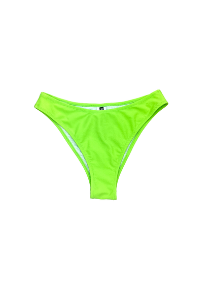 Neon Green Bikini Bottom with Moderate Coverage