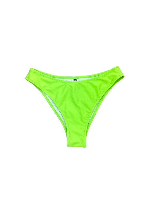 Neon Green Bikini Bottom with Moderate Coverage