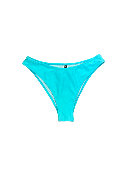 Aqua Blue Bikini Bottom with Moderate Coverage