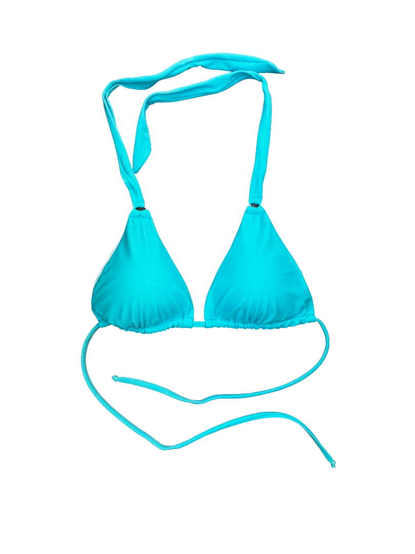 Aqua Blue Halter Bikini Top