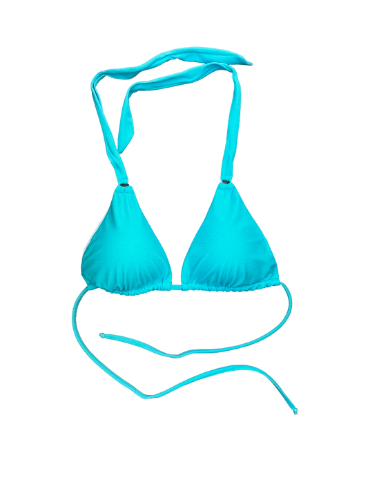 Aqua Blue Halter Bikini Top