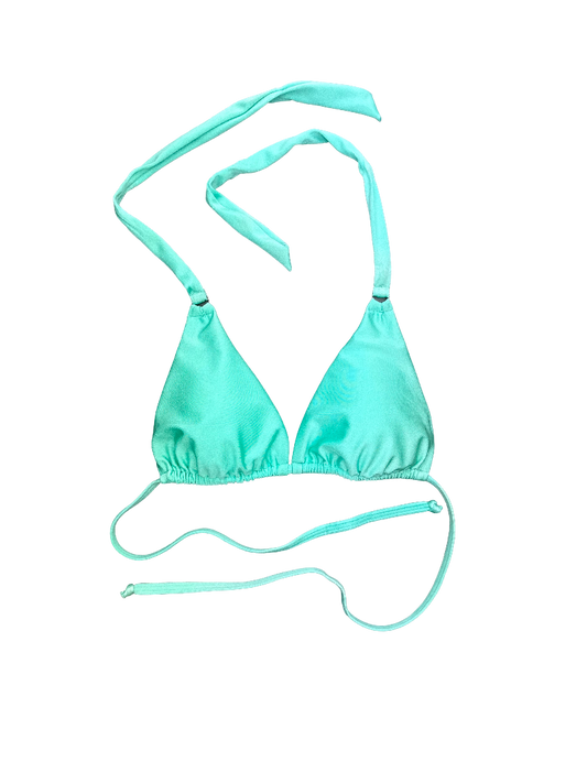 Seafoam Blue Halter Bikini Top