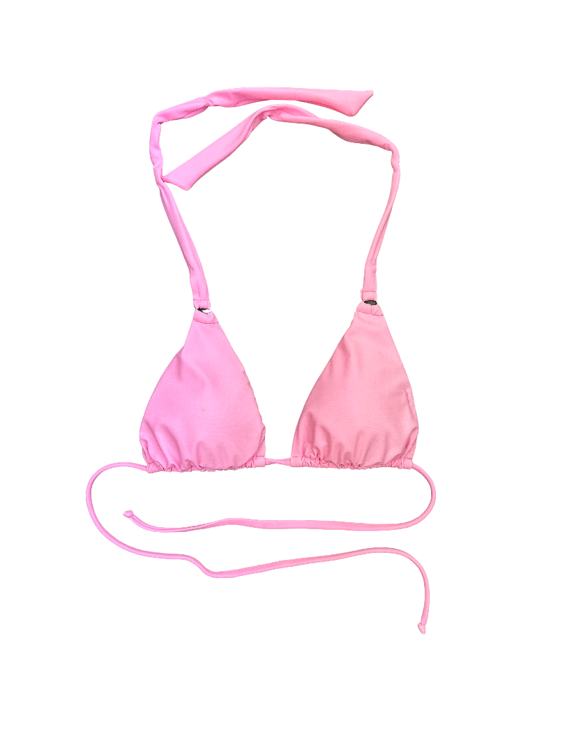 Bubblegum Pink Halter Bikini Top