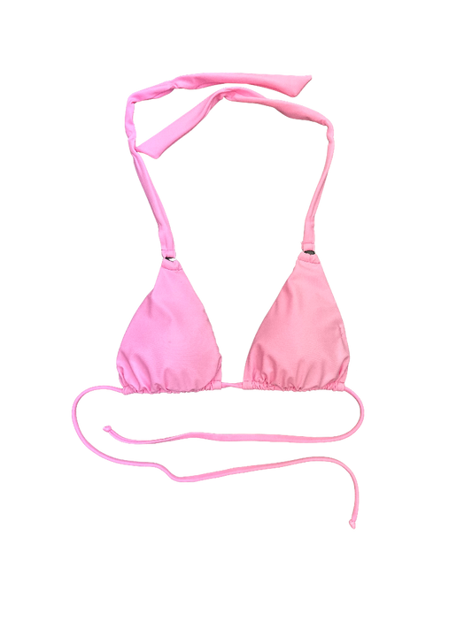 Bubblegum Pink Halter Bikini Top