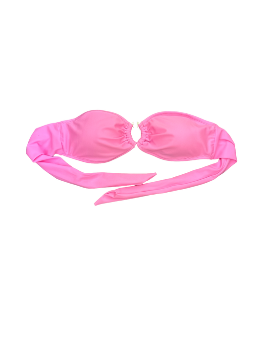 Bubblegum Pink Bandeau Bikini Top