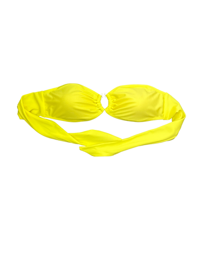 Neon Yellow Bandeau Bikini Top