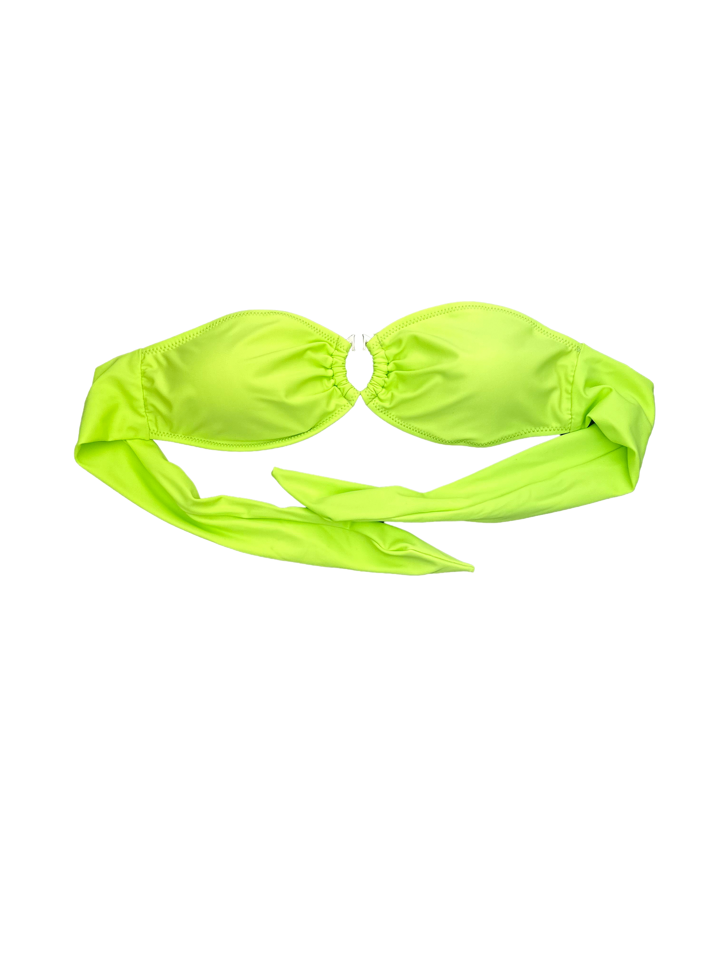 Neon Lime Bandeau Bikini Top