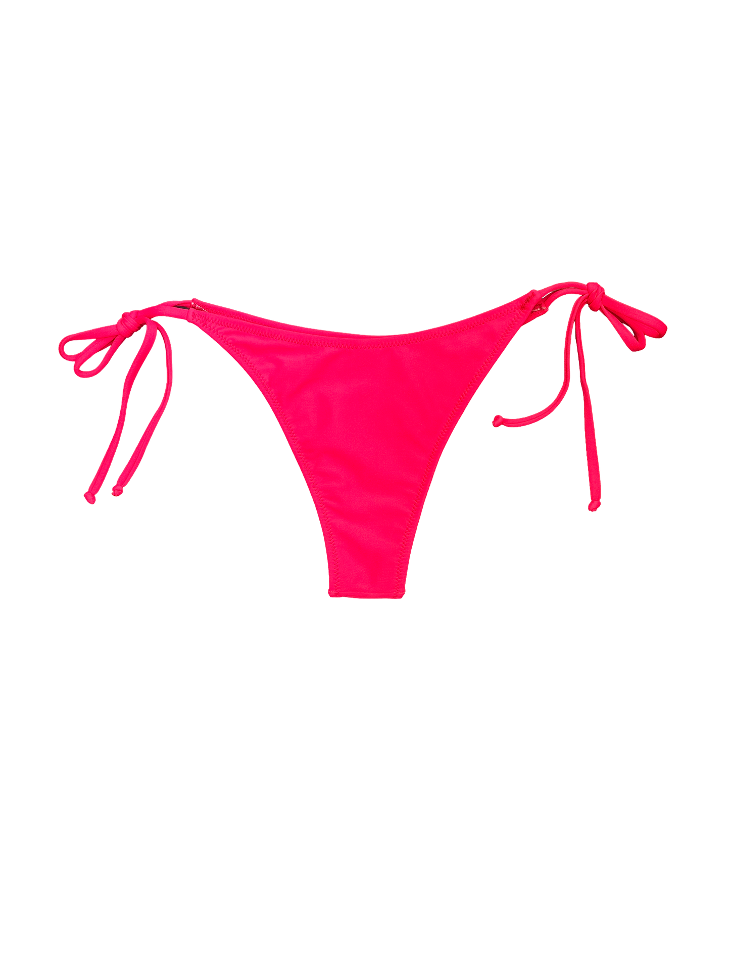 Watermelon Red Tie-Side Bikini Bottoms