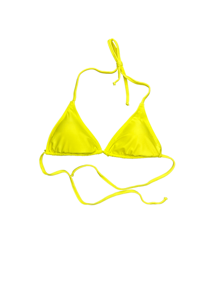 Neon Yellow Triangle Bikini Top