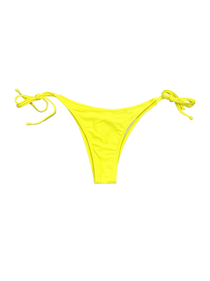 Neon Yellow Tie-Side Bikini Bottoms