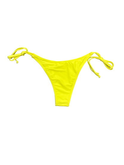 Neon Yellow Tie-Side Bikini Bottoms