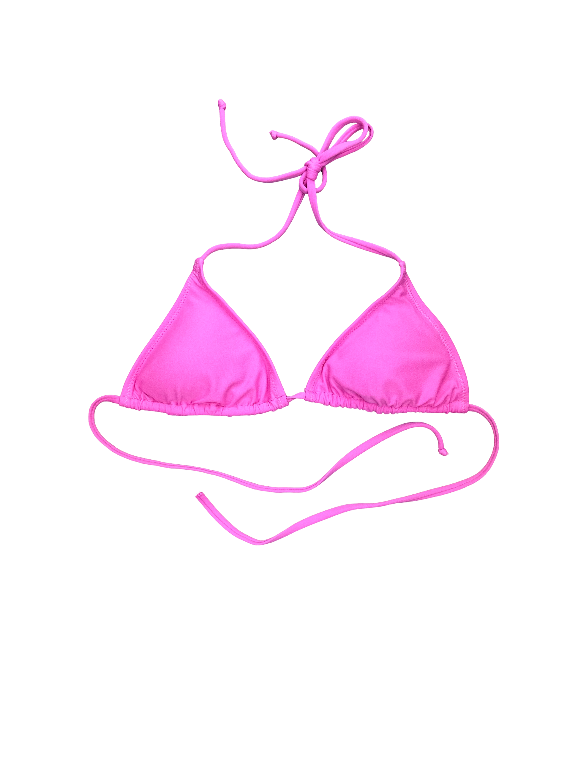 Neon pink triangle bikini top shop