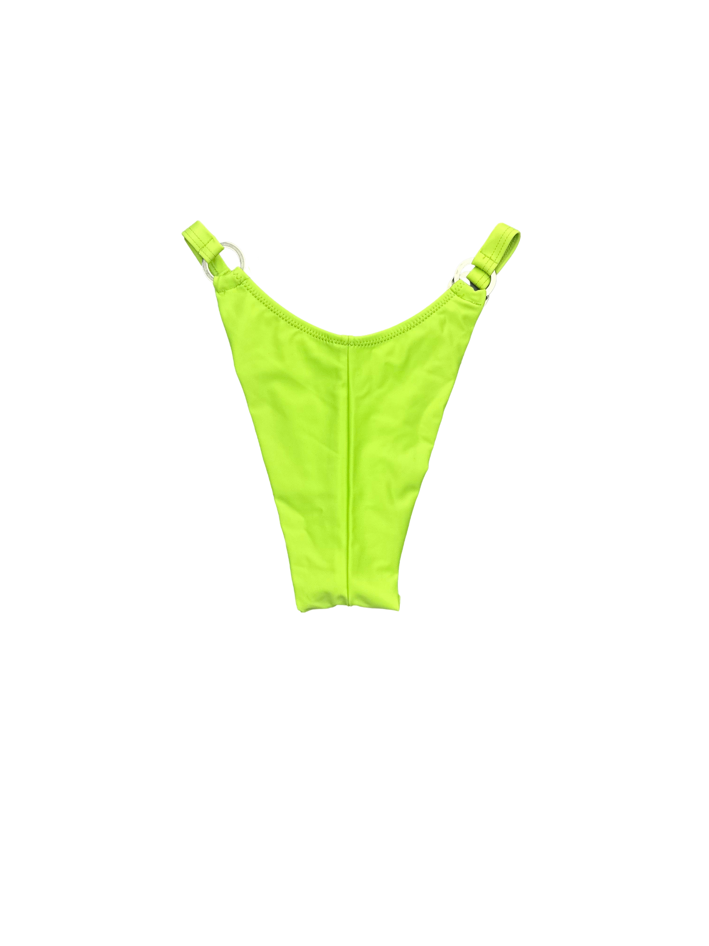 Neon Lime Bikini Bottoms with Ring Details